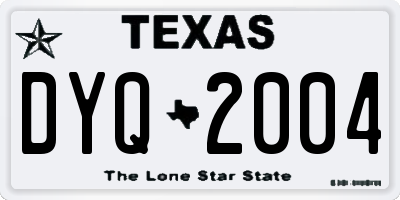 TX license plate DYQ2004