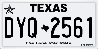 TX license plate DYQ2561