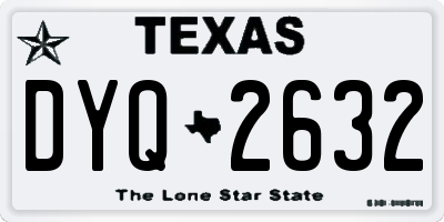 TX license plate DYQ2632