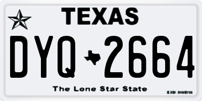 TX license plate DYQ2664