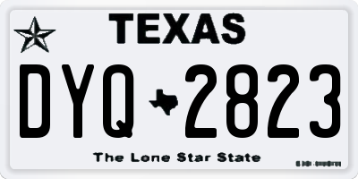 TX license plate DYQ2823