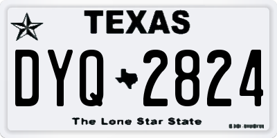 TX license plate DYQ2824
