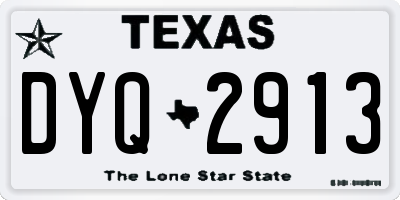 TX license plate DYQ2913