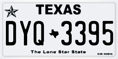 TX license plate DYQ3395