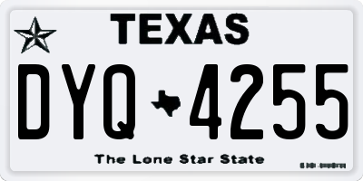 TX license plate DYQ4255