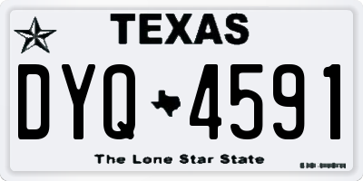 TX license plate DYQ4591