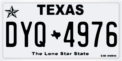 TX license plate DYQ4976