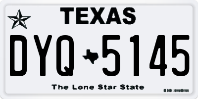TX license plate DYQ5145