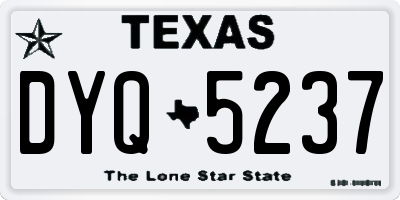 TX license plate DYQ5237