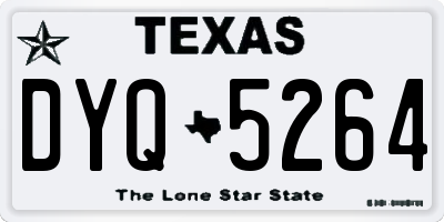 TX license plate DYQ5264