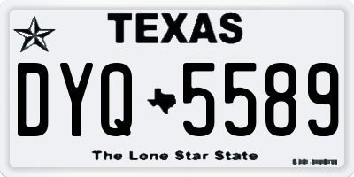 TX license plate DYQ5589