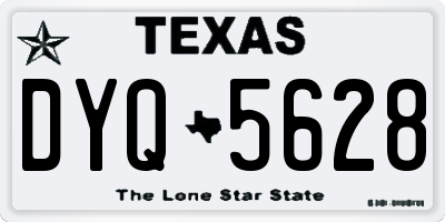 TX license plate DYQ5628