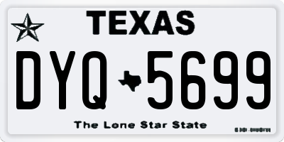 TX license plate DYQ5699