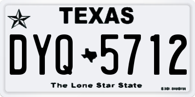 TX license plate DYQ5712
