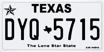 TX license plate DYQ5715