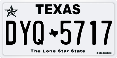 TX license plate DYQ5717