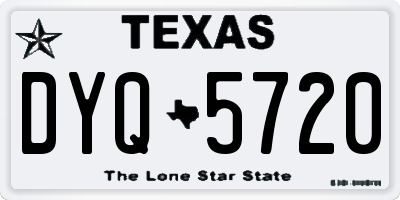 TX license plate DYQ5720