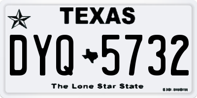 TX license plate DYQ5732
