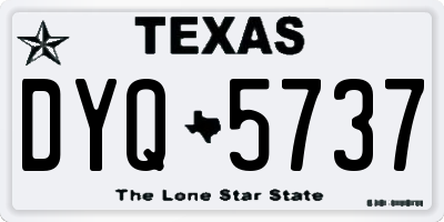 TX license plate DYQ5737