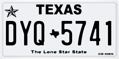 TX license plate DYQ5741