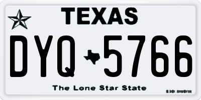 TX license plate DYQ5766