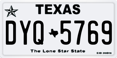 TX license plate DYQ5769