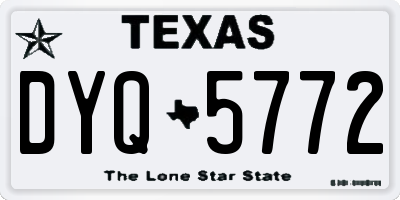 TX license plate DYQ5772