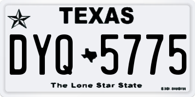 TX license plate DYQ5775