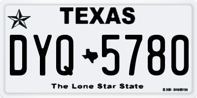 TX license plate DYQ5780