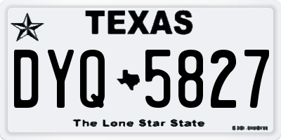 TX license plate DYQ5827