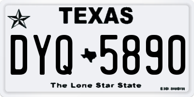 TX license plate DYQ5890