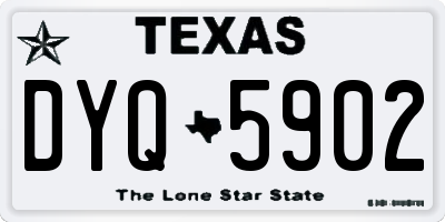 TX license plate DYQ5902