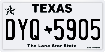 TX license plate DYQ5905