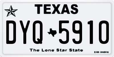 TX license plate DYQ5910
