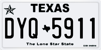 TX license plate DYQ5911