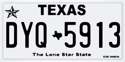 TX license plate DYQ5913