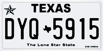 TX license plate DYQ5915