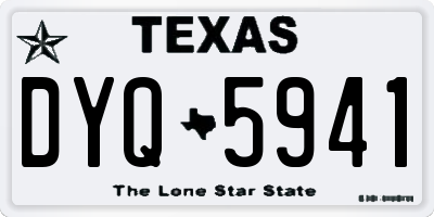 TX license plate DYQ5941