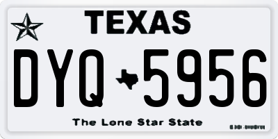 TX license plate DYQ5956