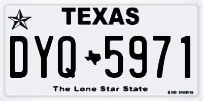 TX license plate DYQ5971