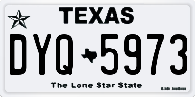 TX license plate DYQ5973