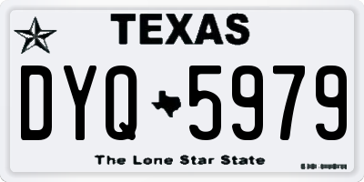 TX license plate DYQ5979