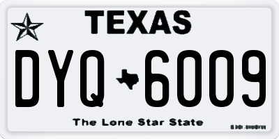 TX license plate DYQ6009