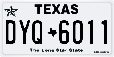 TX license plate DYQ6011