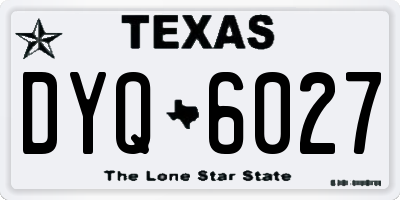 TX license plate DYQ6027