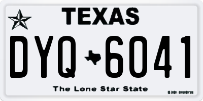 TX license plate DYQ6041