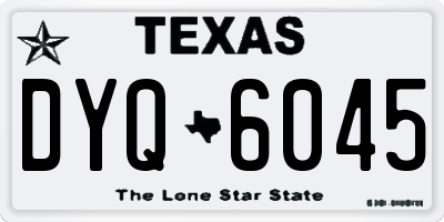 TX license plate DYQ6045