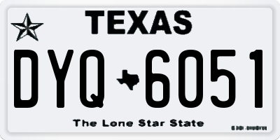 TX license plate DYQ6051