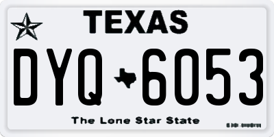 TX license plate DYQ6053