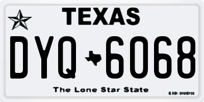 TX license plate DYQ6068